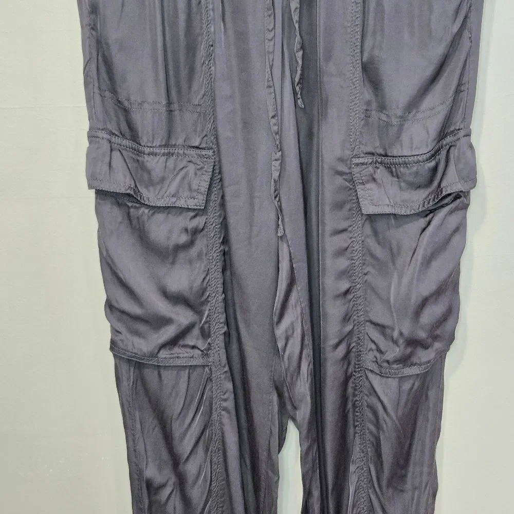 Aerie Dark Grey Women's Satin Cargo Pants